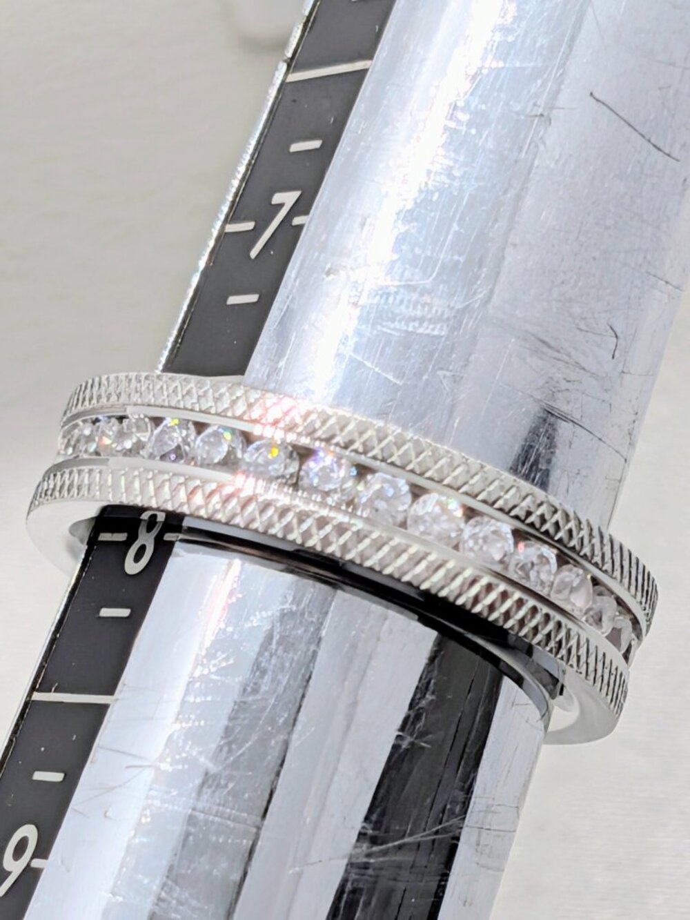 NEW Inox Stainless Steel eternity ring - Picture 3 of 9